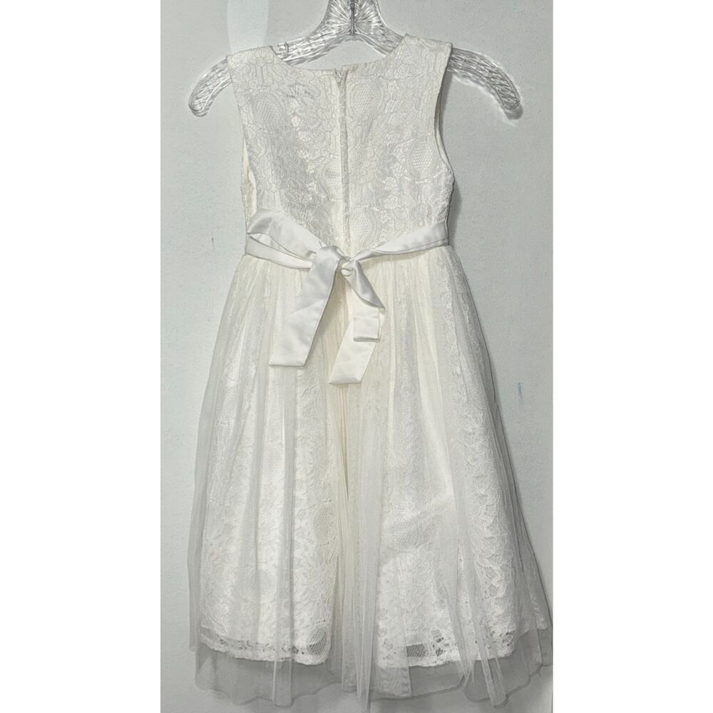 Diva Behavior‎ Girls 7 Dress Floral Tulle Lace Wedding Christening Flower Girl - Picture 2 of 11